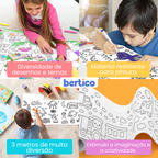 Bobina Criativa de Desenho | 3 metros e 1000+ Ilustrações Divertidas