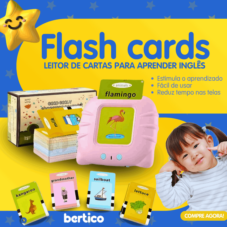 Leitor de cartas para aprender ingles - Flash Cards [ÚLTIMAS UNIDADES]