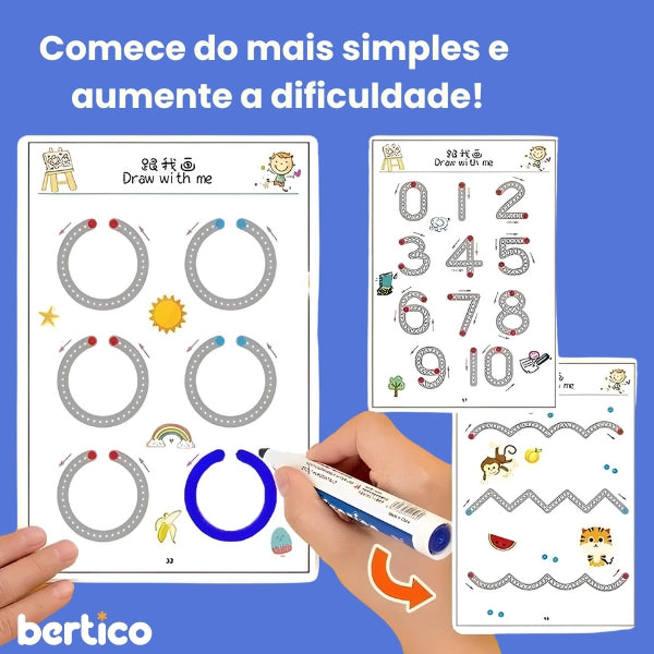 Caderno de Atividades Infantil MagicBook — Desenvolve concentração, raciocínio e autonomia em 15 minutos por dia, COMPRE 2 E LEVE 3