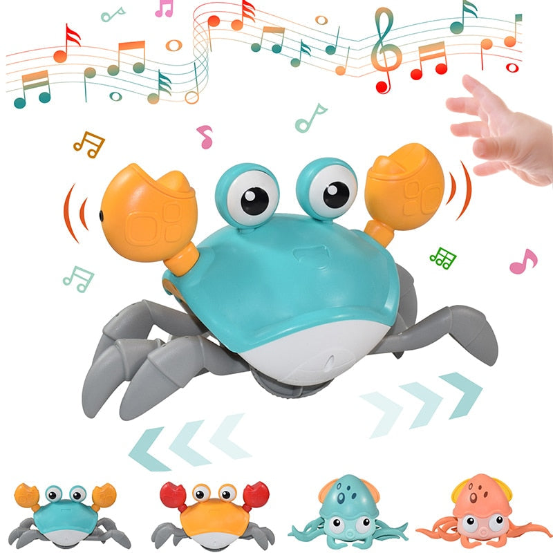 Caranguejo Fujão  | Brinquedo de Engatinhar com Corda para Bebês