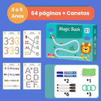 Caderno de Atividades Infantil MagicBook — Desenvolve concentração, raciocínio e autonomia em 15 minutos por dia, COMPRE 2 E LEVE 3