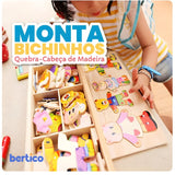Monta Bichinhos | Quebra-Cabeça Educativo de Madeira Infantil