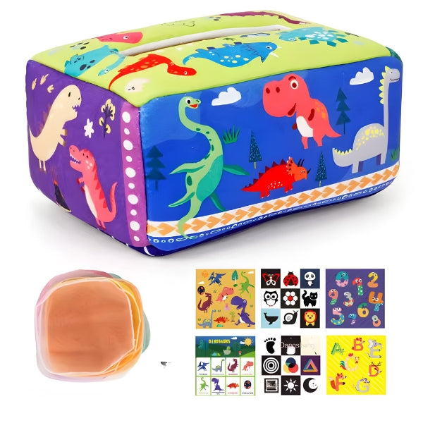 Texturas variadas da TecidoBox. Brinquedo educativo ideal para ensinar diferenças sensoriais e cores para bebês