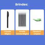 Cadernos Mágico de Caligrafia  Reutilizável Sank + 1 Caneta com 10 refis