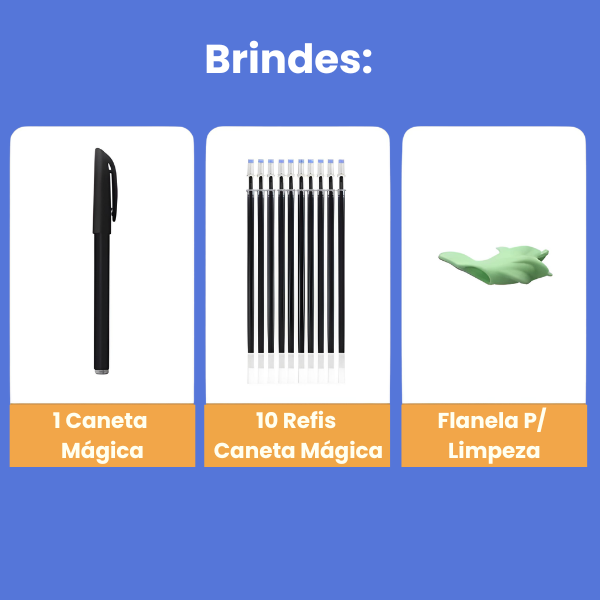 Cadernos Mágico de Caligrafia  Reutilizável Sank + 1 Caneta com 10 refis