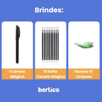 KIT Com 4 Cadernos Mágico de Caligrafia Reutilizável + 1 Canetas com 10 refis
